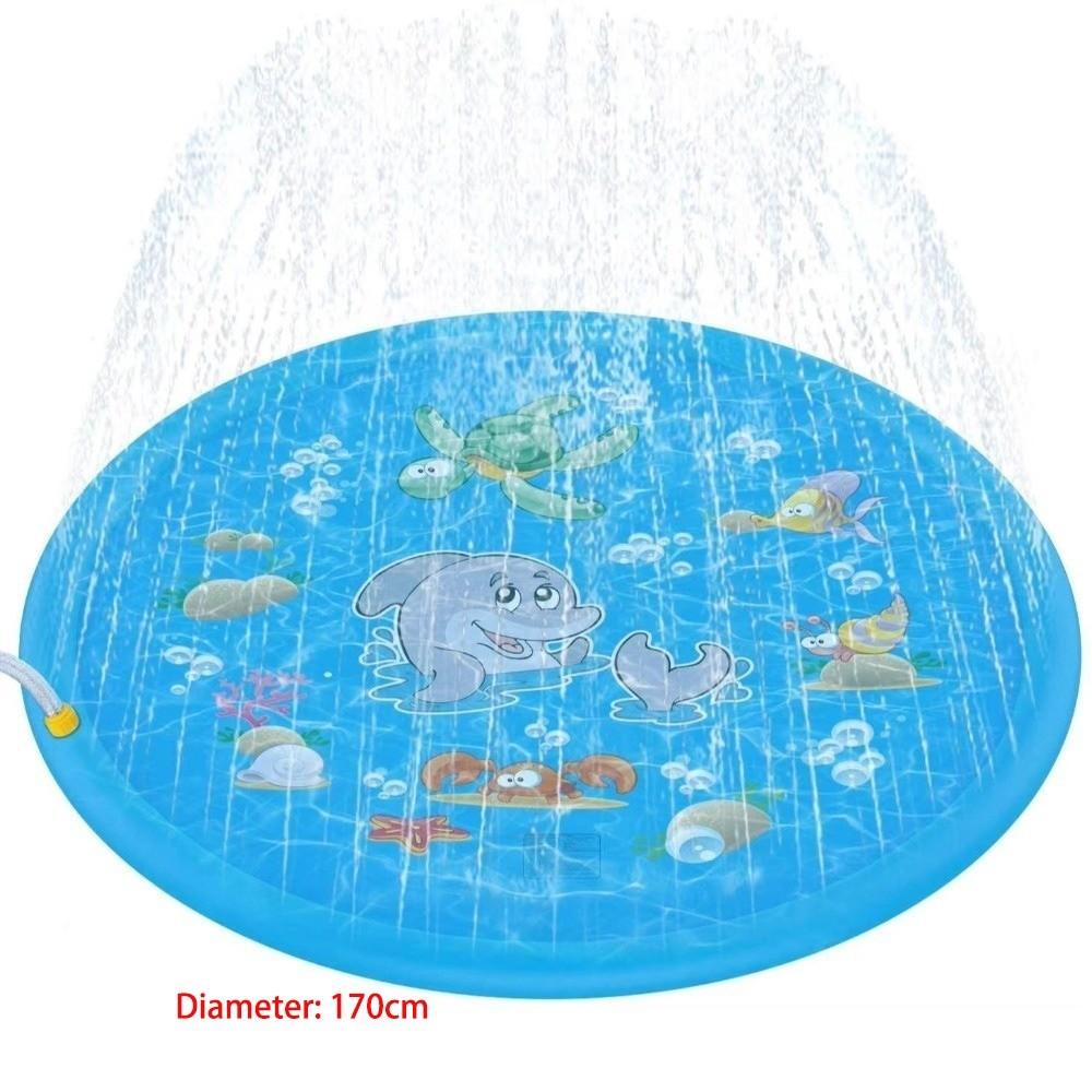 Dolphin Inflatable Water Sprinkler Pad 170cm Lawn Swimming Pool New Outdoor Game Toy Outdoor