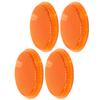 4 pièces Réflecteurs Ronds Orange 45mm Réflecteur Rond Adhésif Universel pour Remorques Camions Voitures Bateaux Camping-cars Caravanes Garages