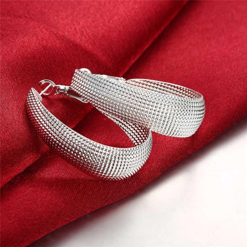 New Hoop Earrings For Women Wedding Gift Fine Europe Jewelry Christmas Gift Engagement Party