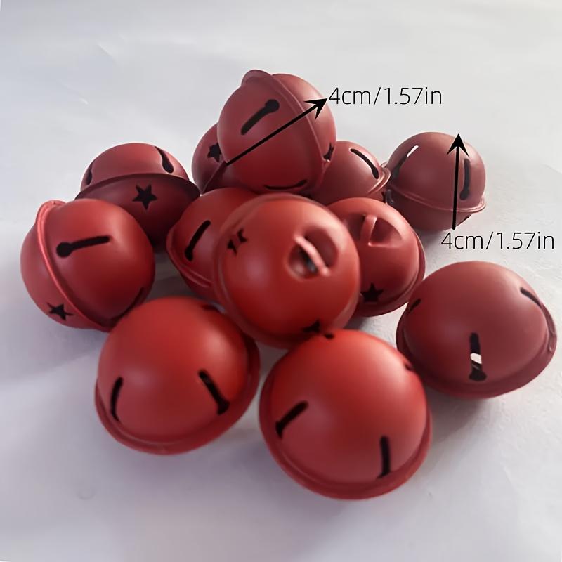 

24 шт. Винтажные красные рождественские колокольчики, 3,99 см, металлические с вырезами в виде звезд, идеально подходят для украшения елки, вечеринки, дома Iron 4cm