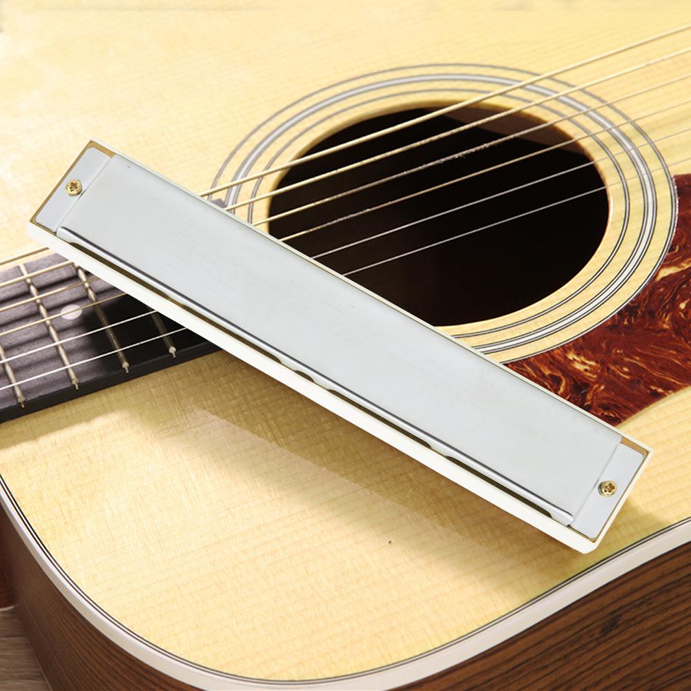 Professional Mouthorgan Harmonica Diatonic Harp C Key Stainless Steel Cover Plate 24‑Hole