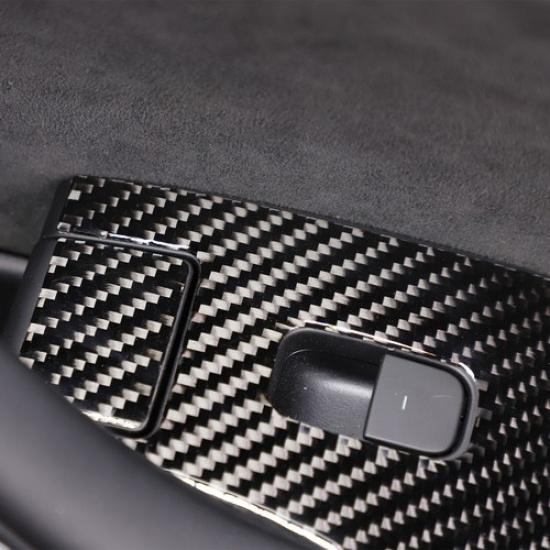 Carbon Fiber Window Lift Switch Panel Cover Trim For Tesla Model Y 3 2017-