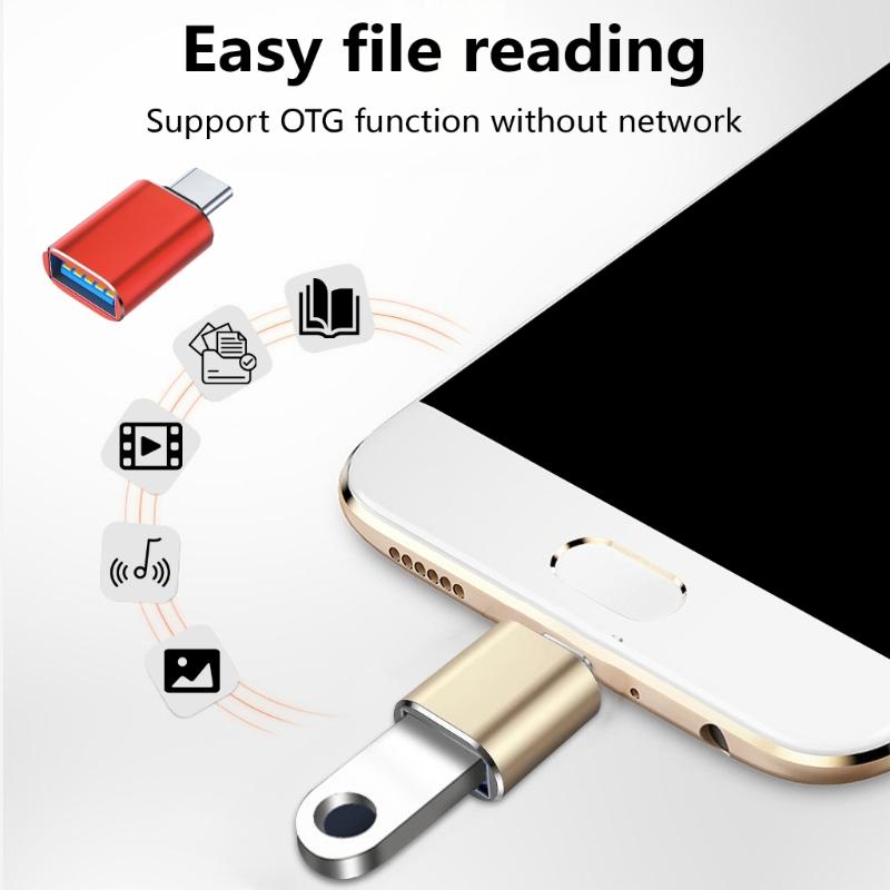 Portable Type C To USB3.0 Converter, Fast Data OTG Cable Type C Charging Cable For Mobile Phones And Peripherals