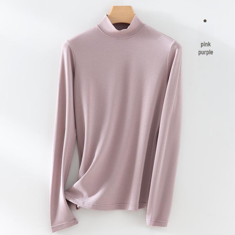 

Женская водолазка из модала, кашемира, шелка и термобелья с длинными рукавами для осени и зимы XL (recommended weight 130-145 jin)