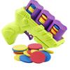 Children Fun Toys Flying Saucer Guns Ejection Flying Disc 25 Eva Soft Bullets Toy Gun Kids Outdoor Games Interactive Sport Toys