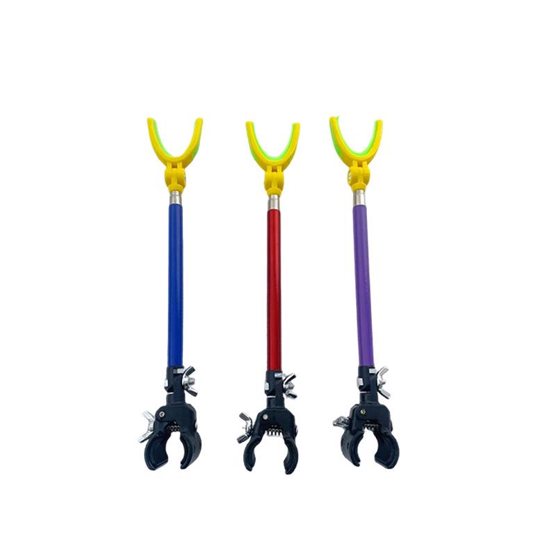 Adjustable Stainless Steel Telescopic Fishing Rod Holder with Quick Release and Y-Shaped Design