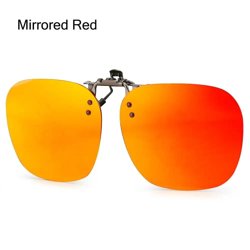 Clip-On Sunglasses Convenient Flip-Up Metal Clip Sun Glasses For Women Men Glasses Rimless Polygonal Shades