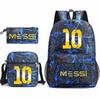 Lionel Messi · Peripheral Printed School Bag Three-Piece Pencil Case Shoulder Bag Backpack