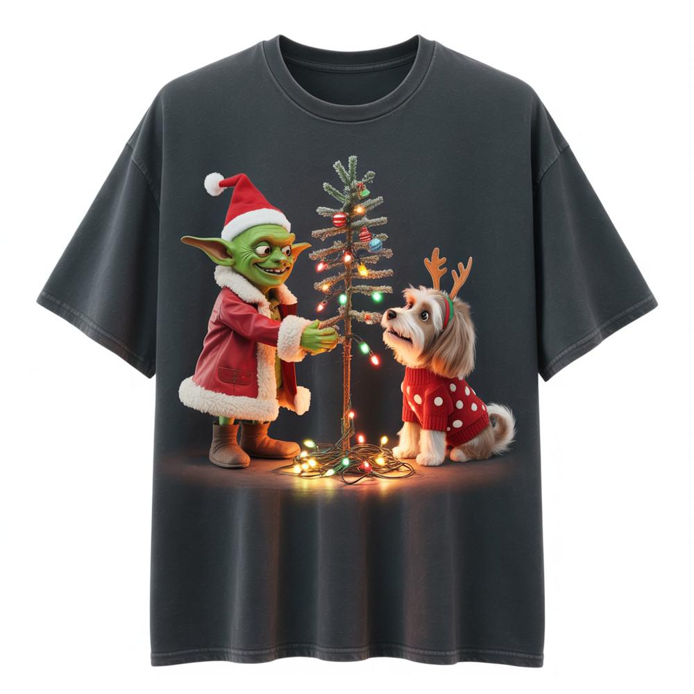 

Goblin Christmas Magic amp; The Little Reindeer Pup Unisex T-Shirt XL