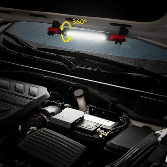 Under-hood Work Light Rechargeable Magnetic LED Lamp for Car Repair Multi-functional Workshop Lighting with Hanging Hook