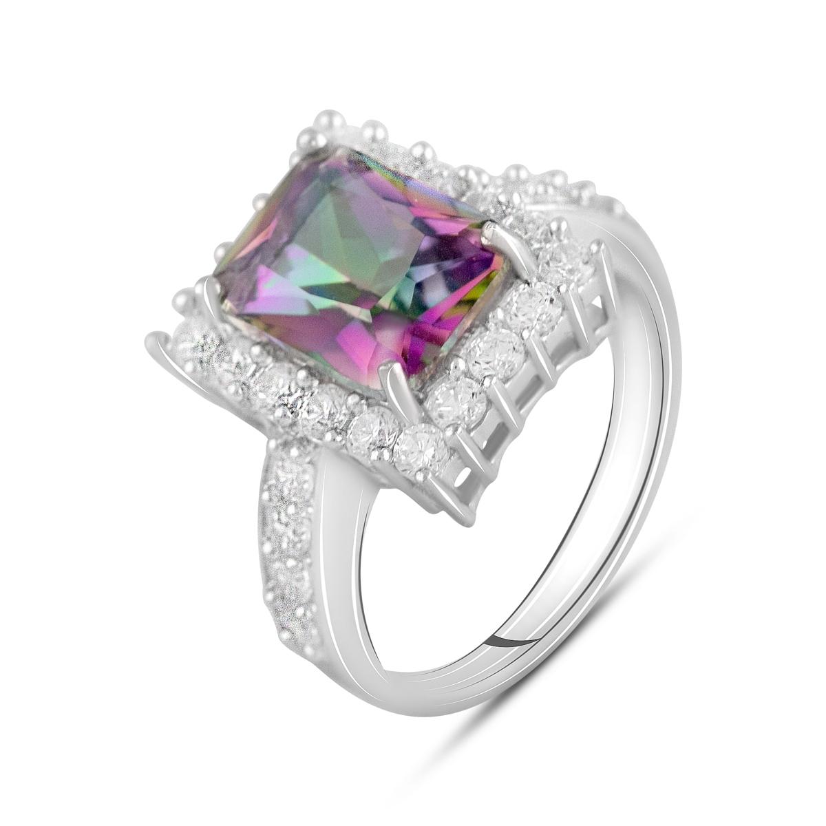 

Срібна каблучка з містик топазом 4.15ct (2117285) 17 різнокольорові кольору