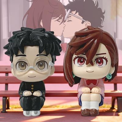 Paar Set: Großköpfiger Chibi Ayase Momo / Okarun - Anime-Merchandise von Dandadan | Bewegliche Figurenmodell-Spielzeug, Geschenk