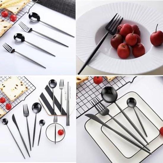 Cutlery Set 10-piece Chopsticks Knife Fork Spoon 2 People Dinner Titanium Coating Stainless Steel Mirror Finish Dishwasher Safe Available Multiple 10