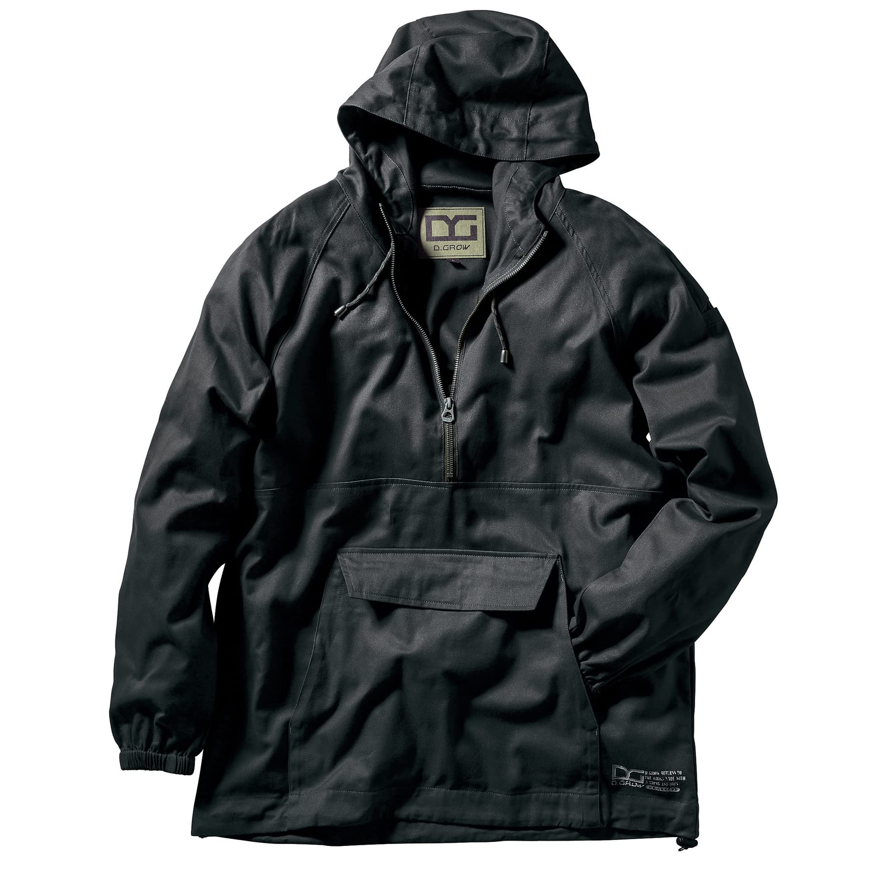 

[Musashino Uniform] Kurodarma Anorak Hoodie DG415-1 Insulated 100% Cotton Workwear (48-Sumikuro S)
