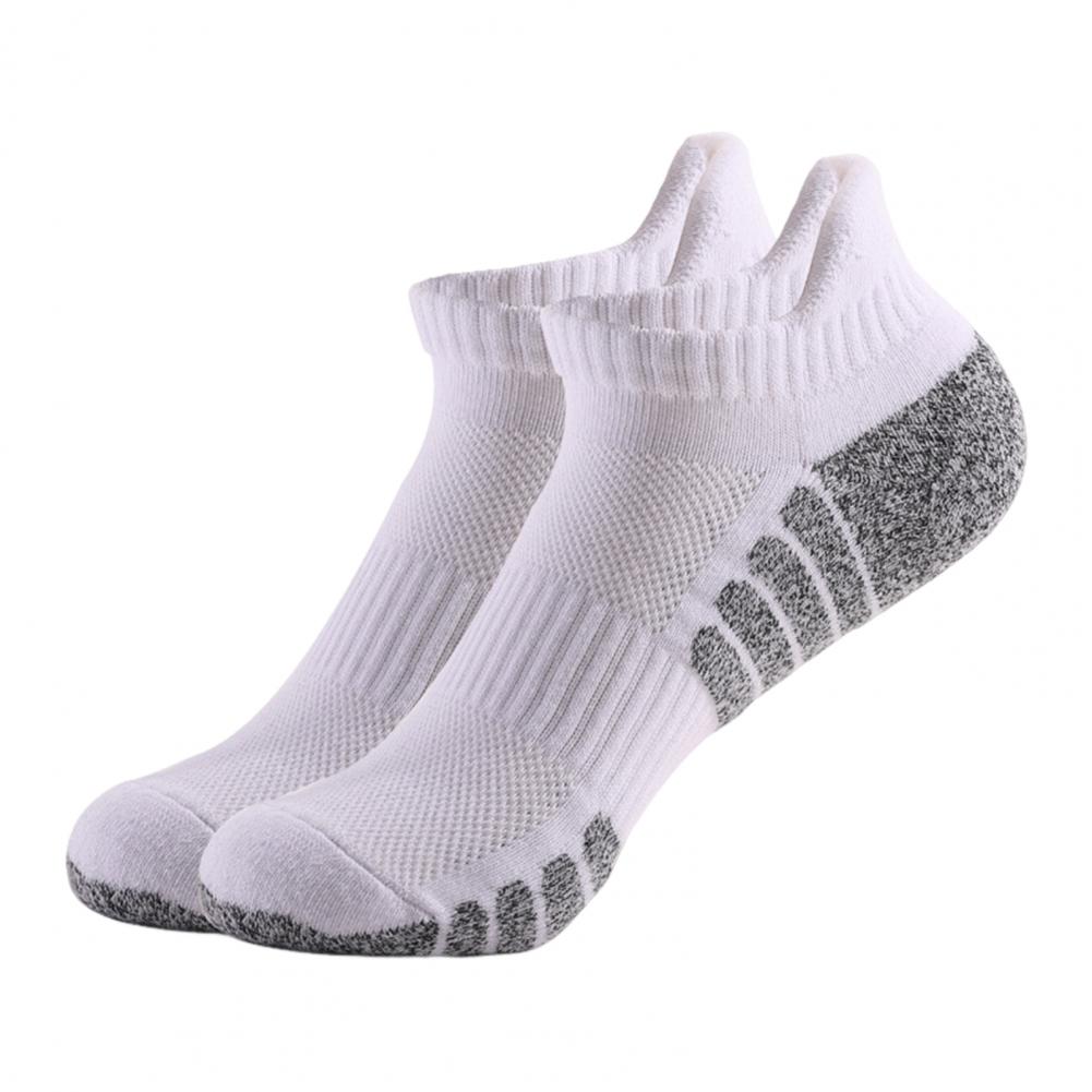 

1 пара мужских летних носков с низким вырезом, противоскользящие, контрастного цвета, высокоэластичные, впитывающие пот, повседневные носки для взрослых, спортивные носки унисекс L белый