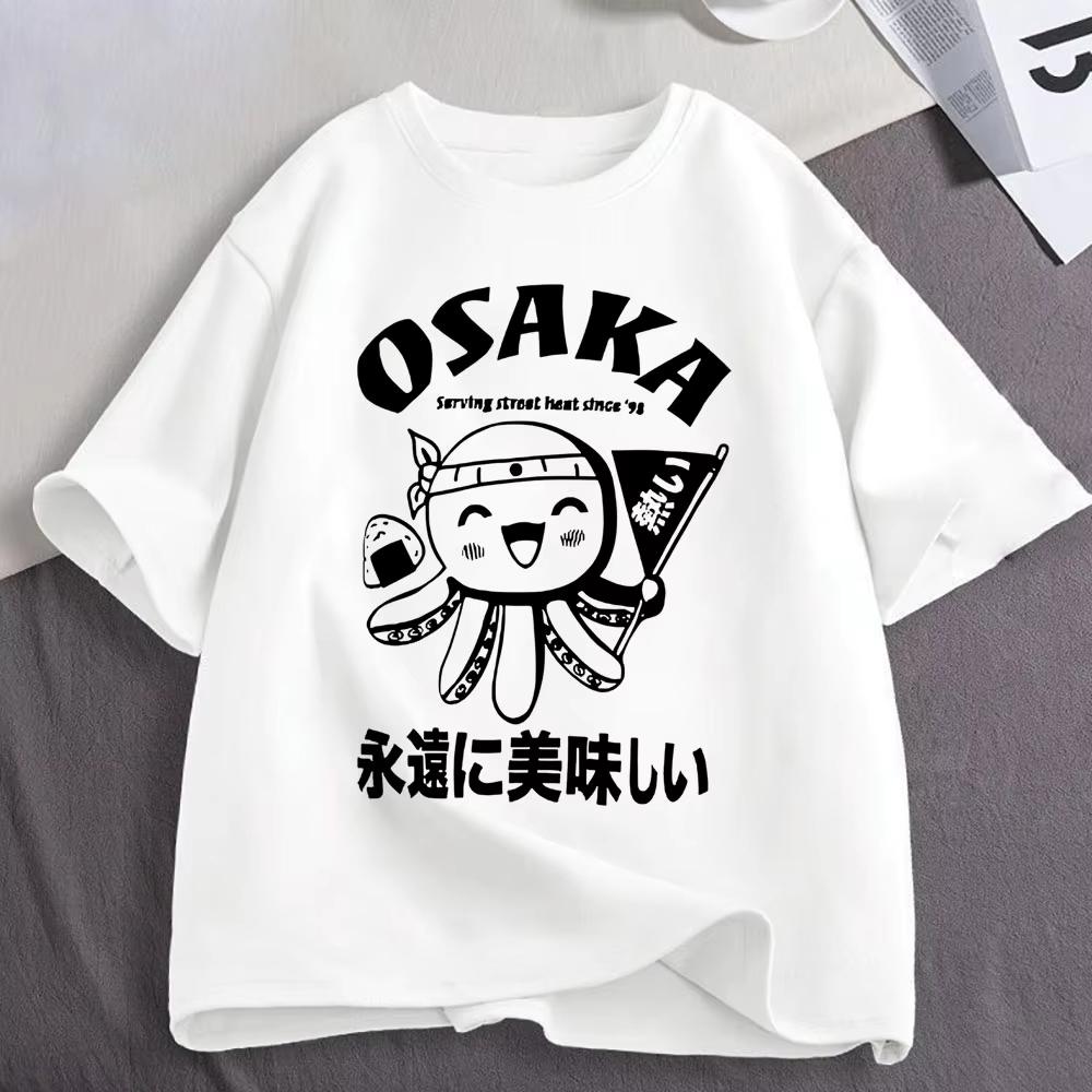 Japanese Osaka Dotonbori Drunken Octopus Funny Meme T Shirts Men's Women Clothing Cotton Casual Oversized Short Sleeve T-shirts