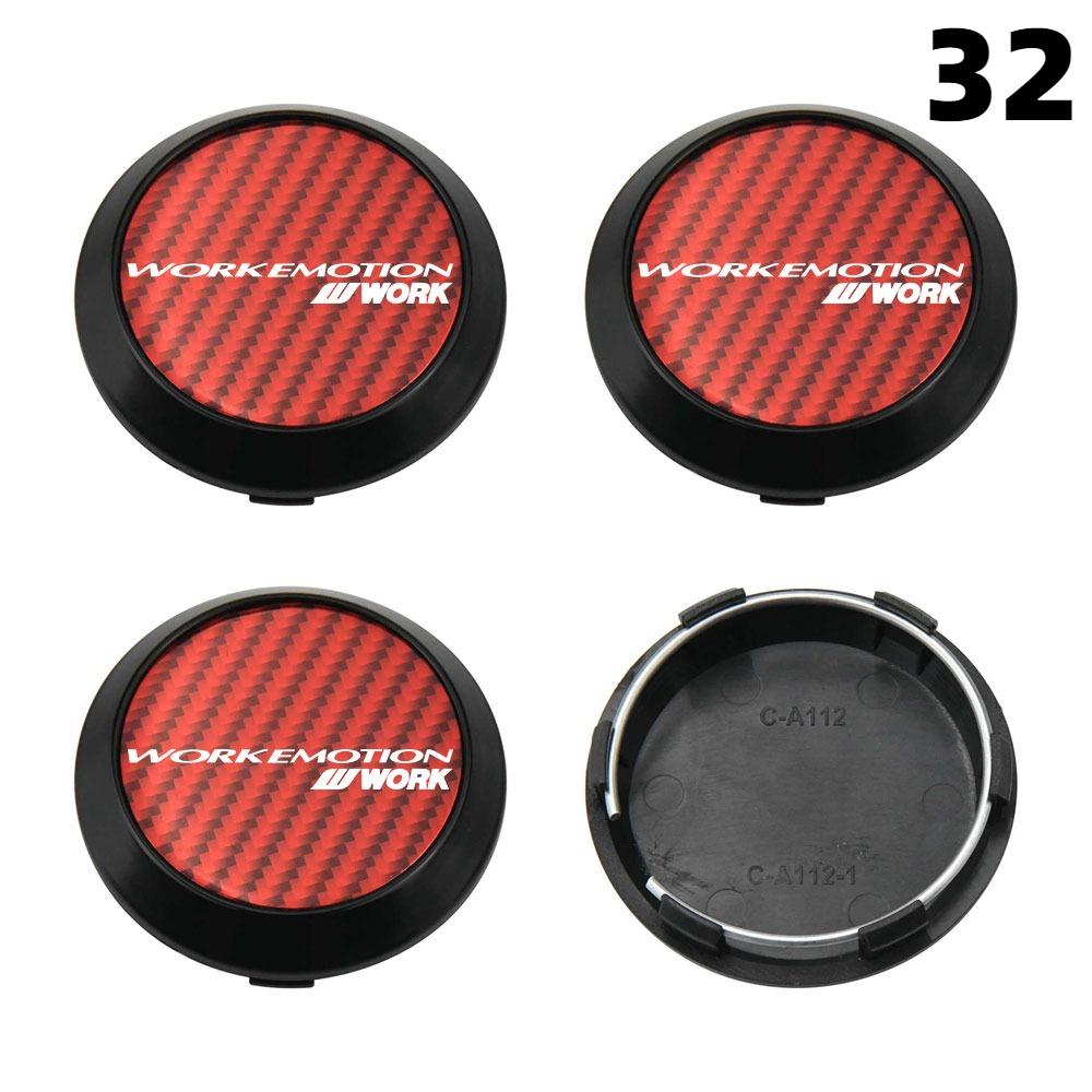 4 STuks Nieuwe 64MM Buiten Diameter / 60MM Binnen Diameter Dop Voor Velgen WORK EMOTION EQUIP MEISTER VS Logo Wielnaafdop Sportauto Velgkap Naafdoppen