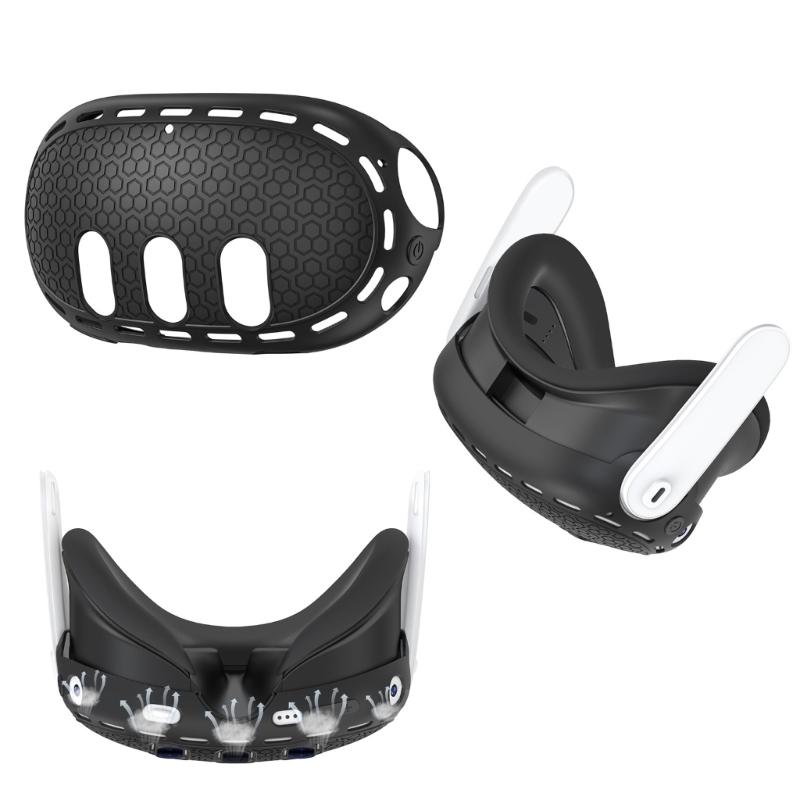 Capa protetora para fone de ouvido Quest3 VR capa de silicone evita arranhões e batidas