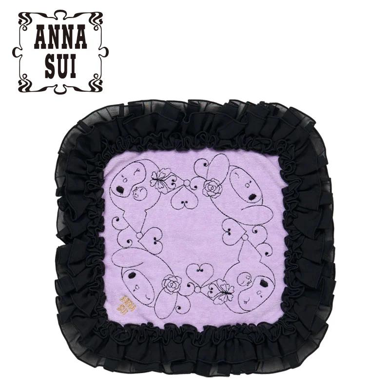 Sanrio ANNA SUI Mini Towel ( Ruffle ) Black Japan NEW