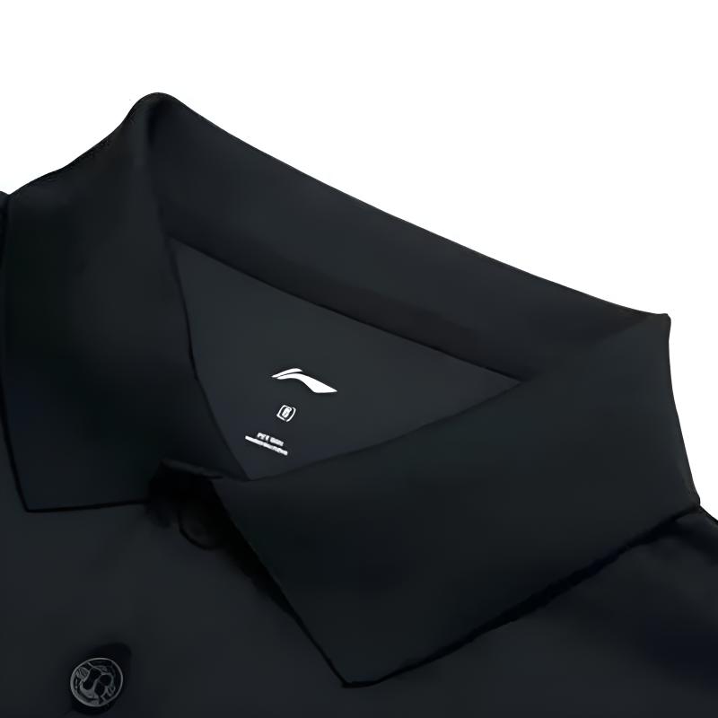 Li-Ning Solid Color Fashion Simple Breathable Comfortable Versatile Short Sleeve Polo Shirt Casual Sports Suit Unisex Polo Shirt APLV495-4+AKST593-7