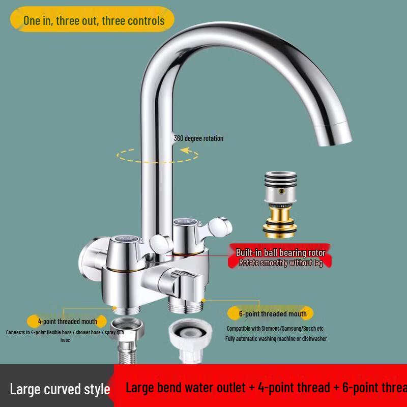 Yingtang 3-Way Faucet for Washing Machine & Mop Sink