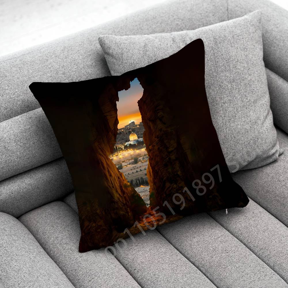Watermelon P-PalestineS-F-Flagjpg Throw Pillow Case For 55x55cm 40x40cm 45x45cm 50x50cm 30x30cm Square Office Pillowship Cover