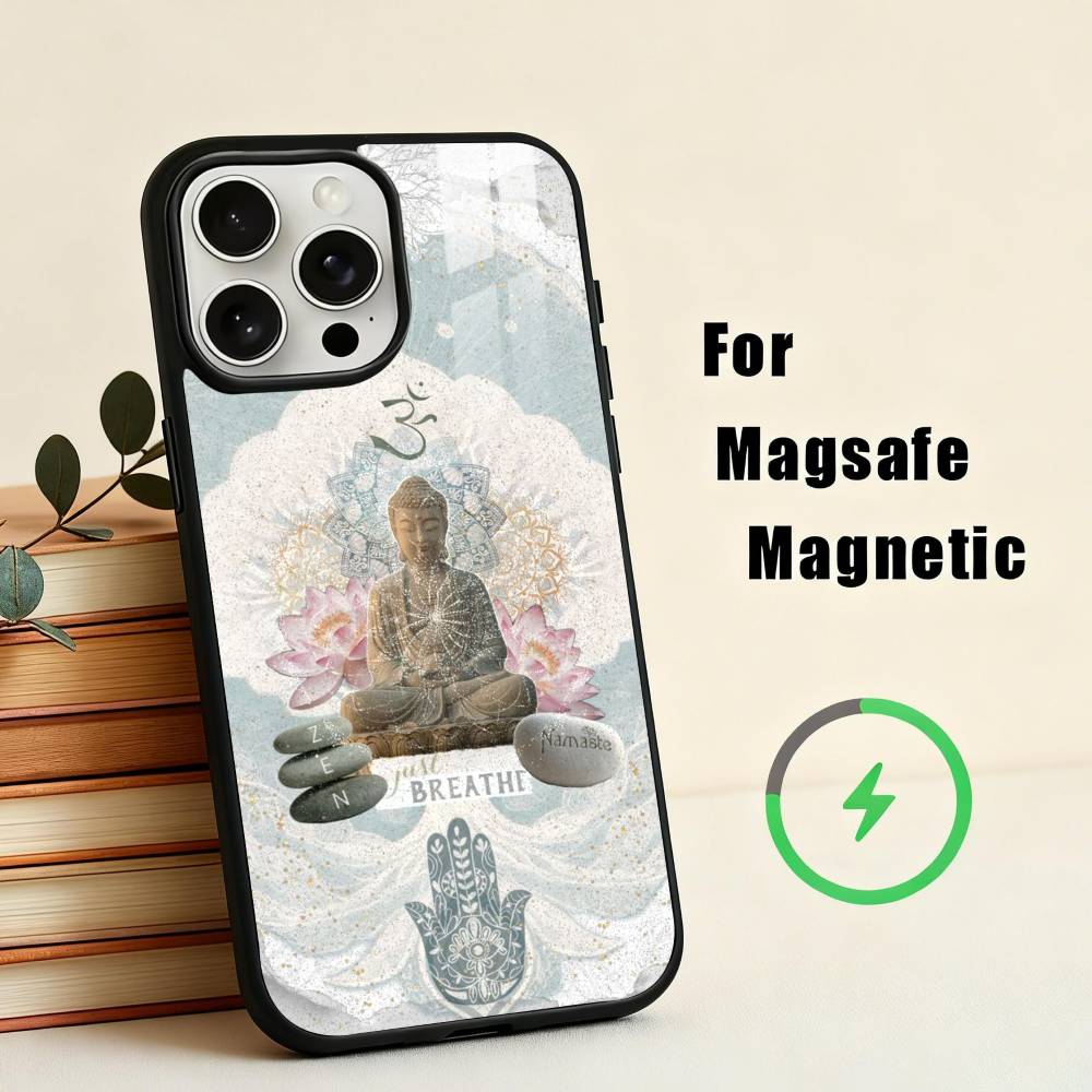 The B-Buddha Art  Phone Case For iPhone17,16,15,14,13,12,11 Plus,For Magnetic Wireless Charge Cover
