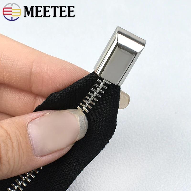 10/20/30Pcs Metal Zipper Stopper Zippers Tail Clip Zip Rope Cord Plug Head Detachable Screw Bag Clasp Sewing Hardware Accessory