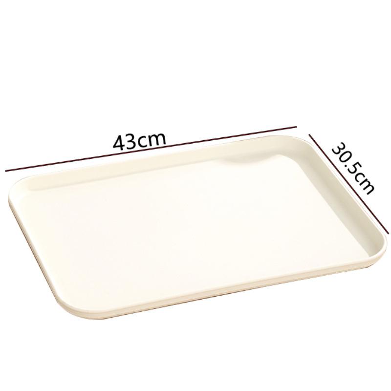 

Thickened Plastic Tray Household Teacup Water Cup Tea Tray Rectangular Fruit Plate Living Room Snack Snack Candy Plate