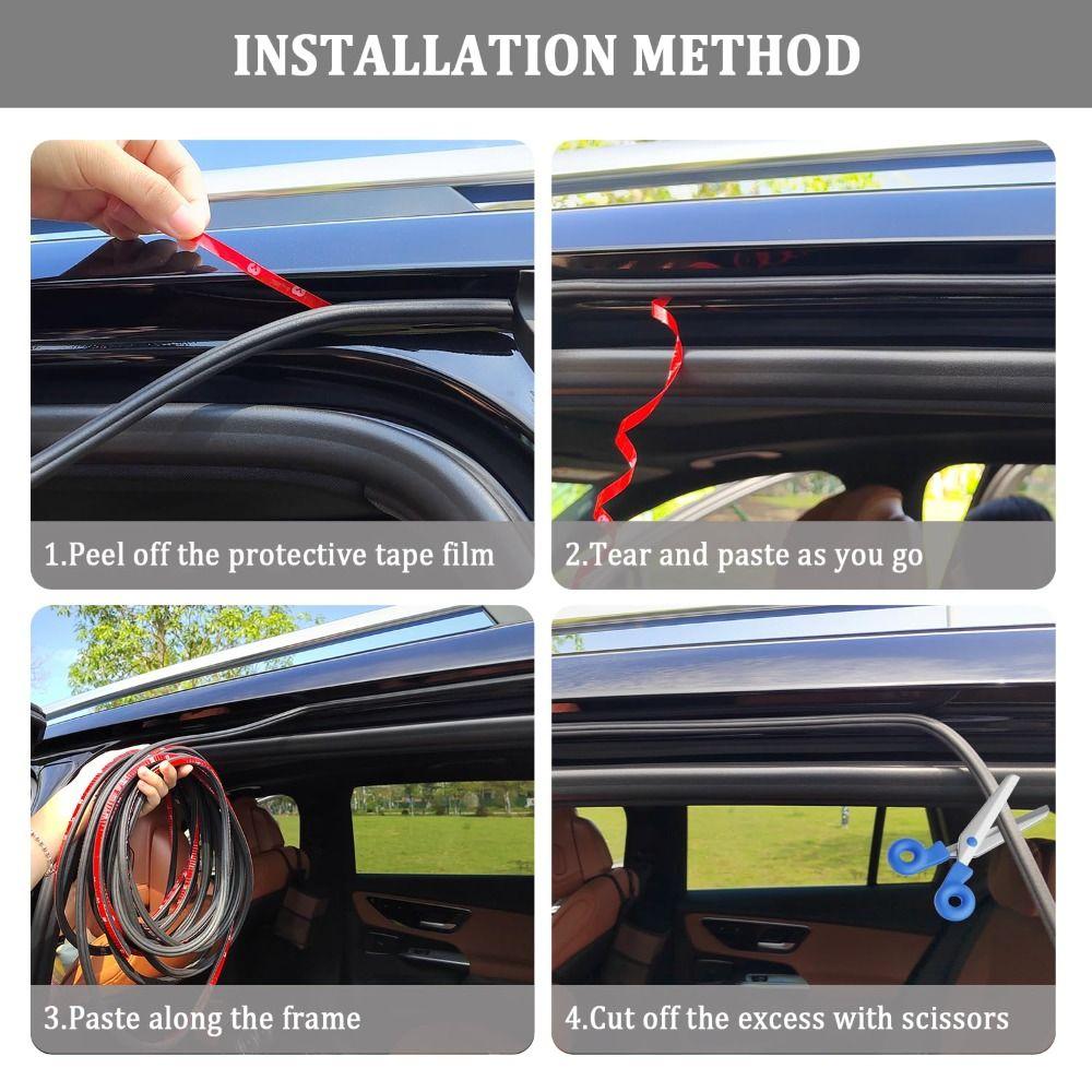 16M Car Door Seal 2-layer Hood Sealing Strip Durable Car Weather Stripping  Automobiles