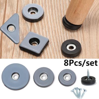 8 Stück Gleitpads Leichtes Bewegen Schwerer Möbel Tischfußschützer Beine Abriebfestigkeit Bodenmatte mit Schrauben