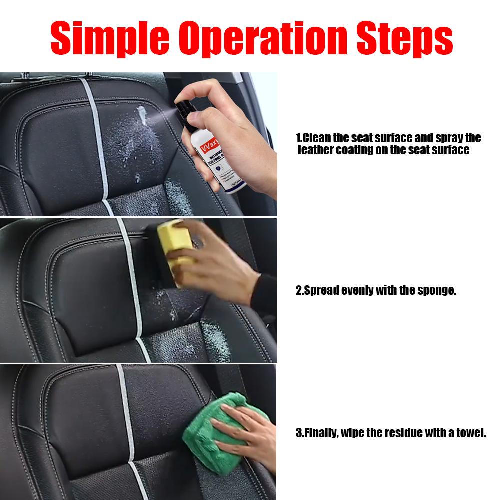 50ml Car Interior Cleaner Maintenance Care Coating Retreading Cleaning Agent for Leather Seat Plastic Dashboard Door Panel