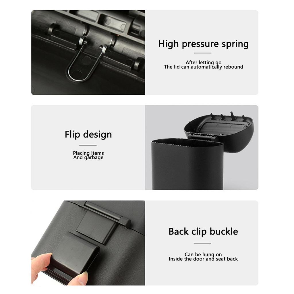 Car Trash with Lid | Leakproof Mini Auto Trash Trash Organizer |