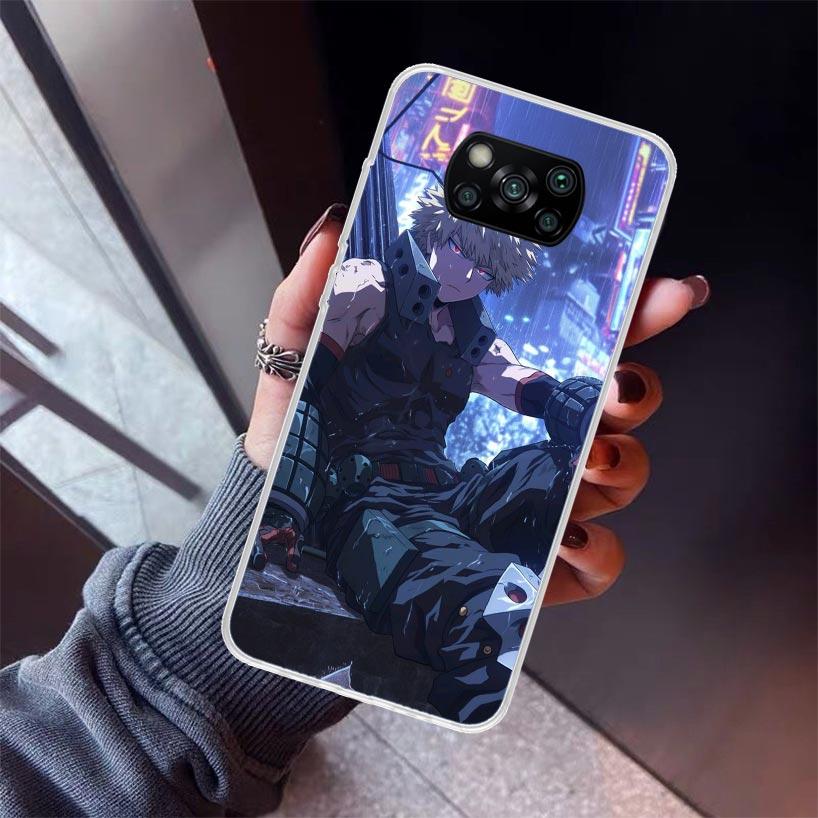 Bakugou Katsuki MHA My Hero Phone Case For Xiaomi Poco X5 X6 X7 Pro F7 Ultra M7 Redmi 15C 15 13C 13 12C 12 10 10C 10A 9 9C 9T 9A