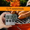 Portable Hangable Digital Cooking Thermometer Probe Sensor Professional Oven Timer Strong Magnetic Safty BBQ Heat Meter Kitchen