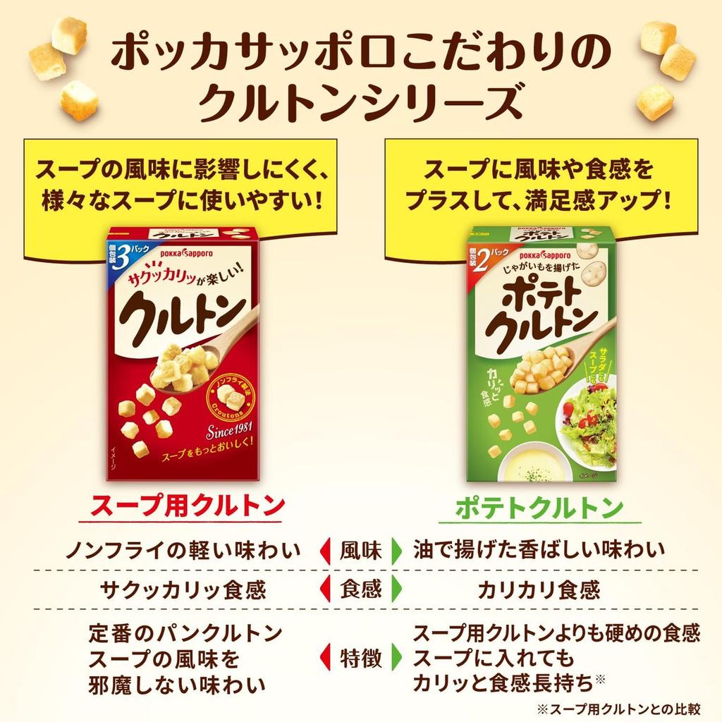 Pokka Sapporo Fried Potato Croutons for Salad and Soup 12g Box