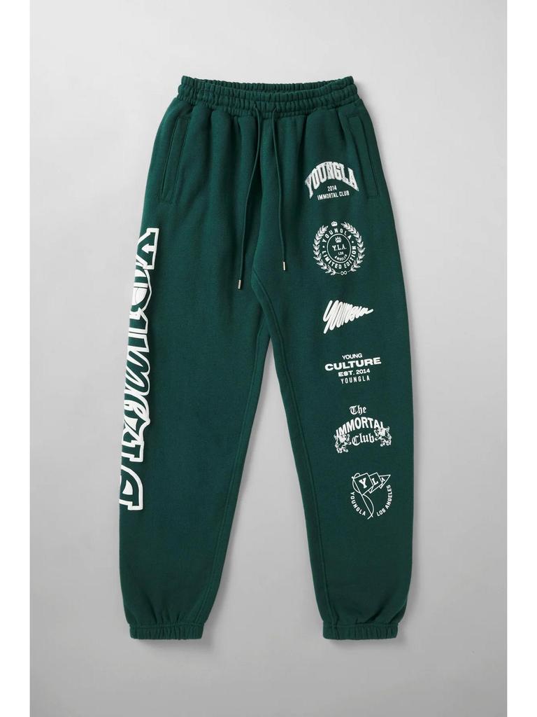 YOUNGLA Men's Cotton Printed Joggers - Gym, Sports, Casual Sweatpants