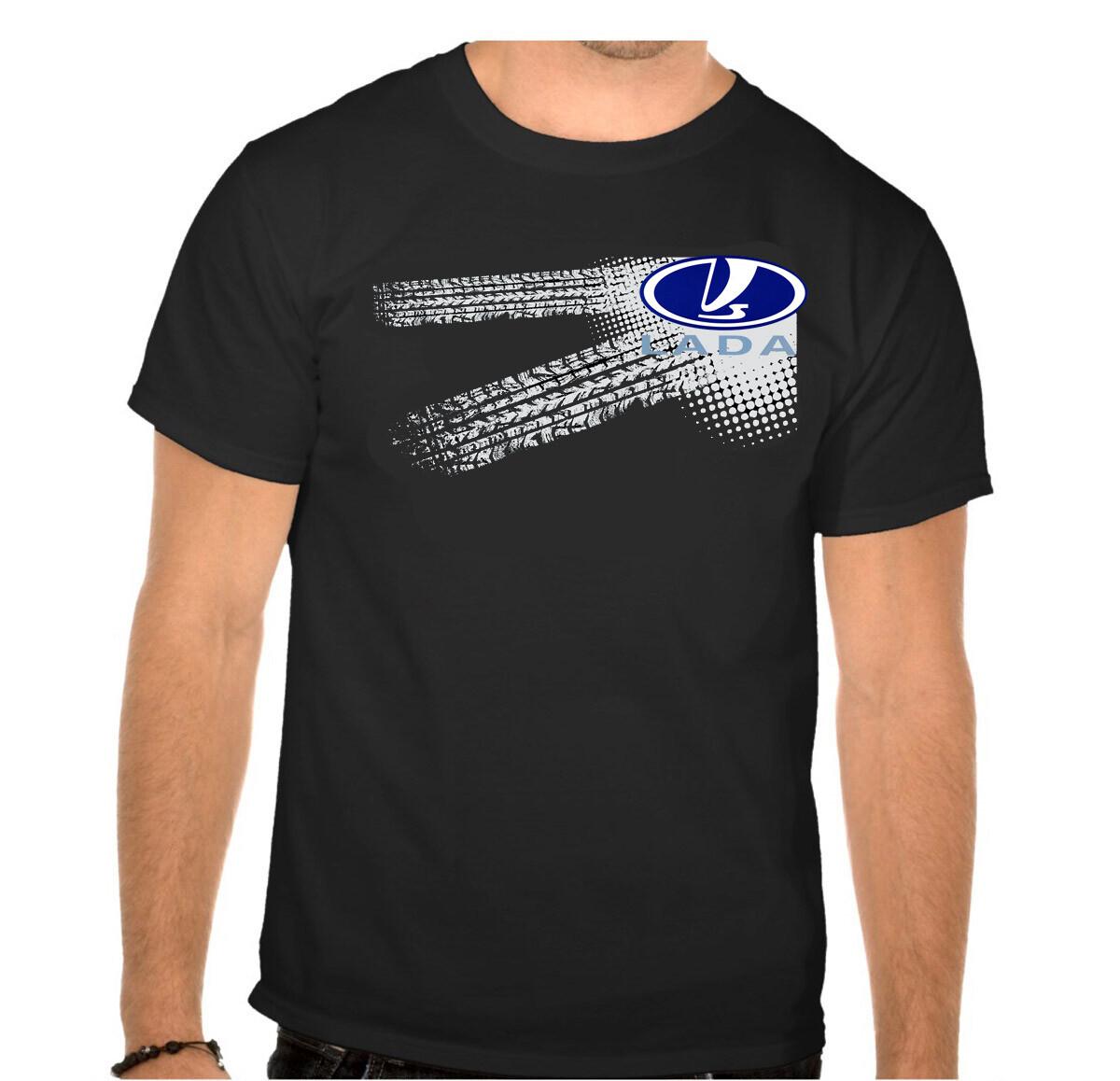 26 Lada Russian Car Logo Car Black T-Shirt -638- Unisex T-Shirt XXXL