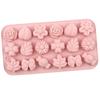 18Holes 3D Silicone Mold Daisy Tulip Flower Design Jelly Ice Pudding Soap Fondant Chocolate Cake Decorations Baking Tool Leaf