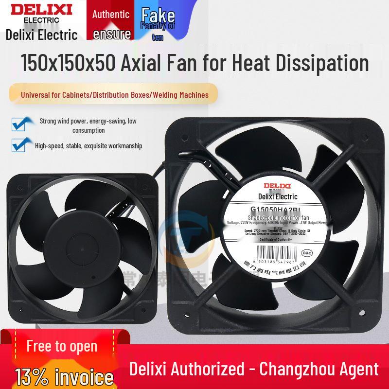 Delixi 15050 Axiallüfter, Kupferdraht, Ersetzt FP-108EX.