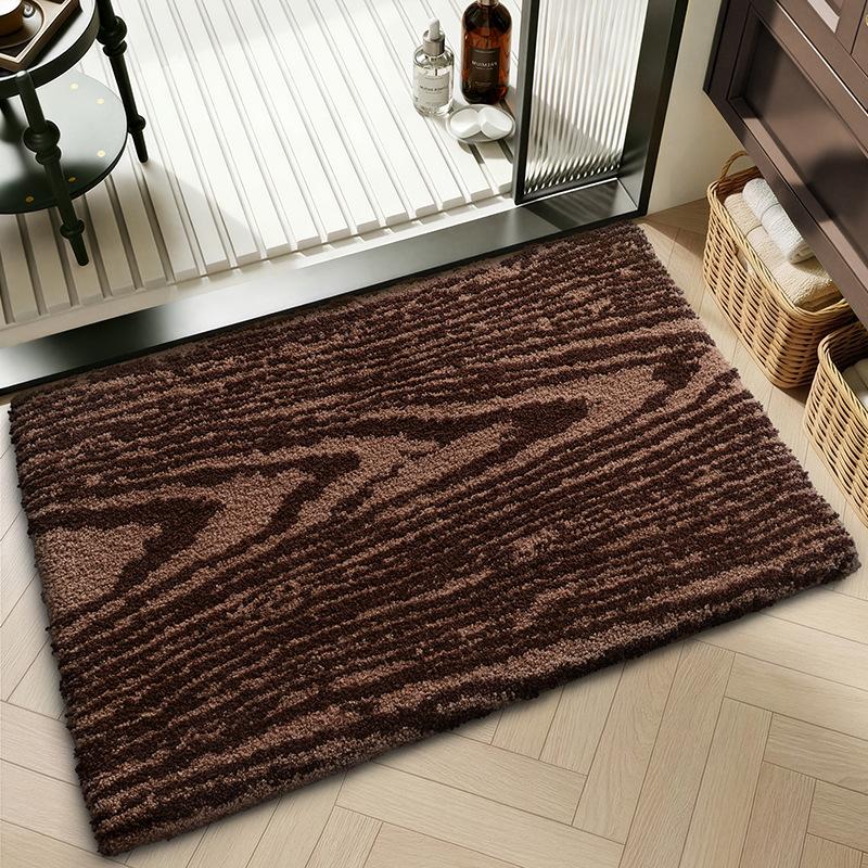 Flocked Non Slip Bathroom Mat Super Absorbent Quick Dry Shower Rug Machine Washable Soft Bath Floor Mat for Home Door Mat