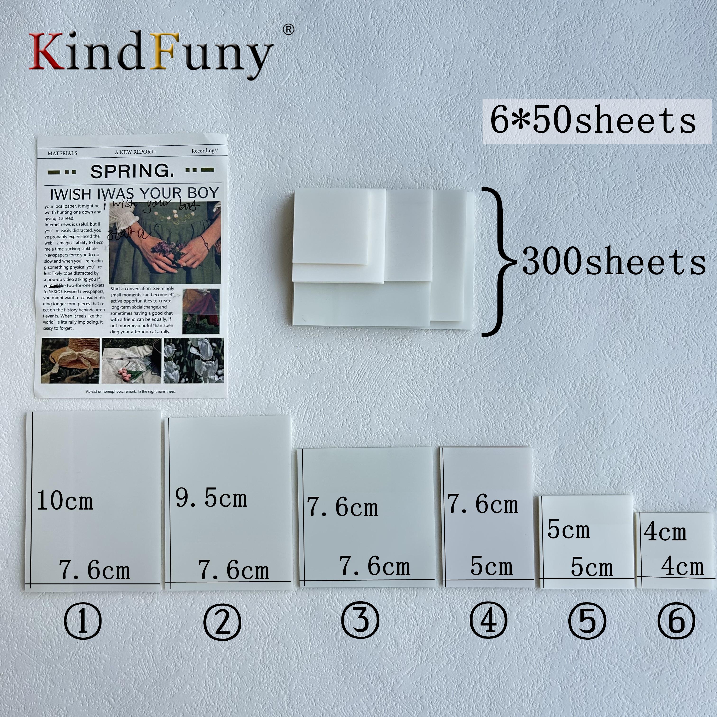 

300 Sheets Creative Transparent PET Waterproof Sticky Note Pads Notepads Posits for School Stationery Office Supplies