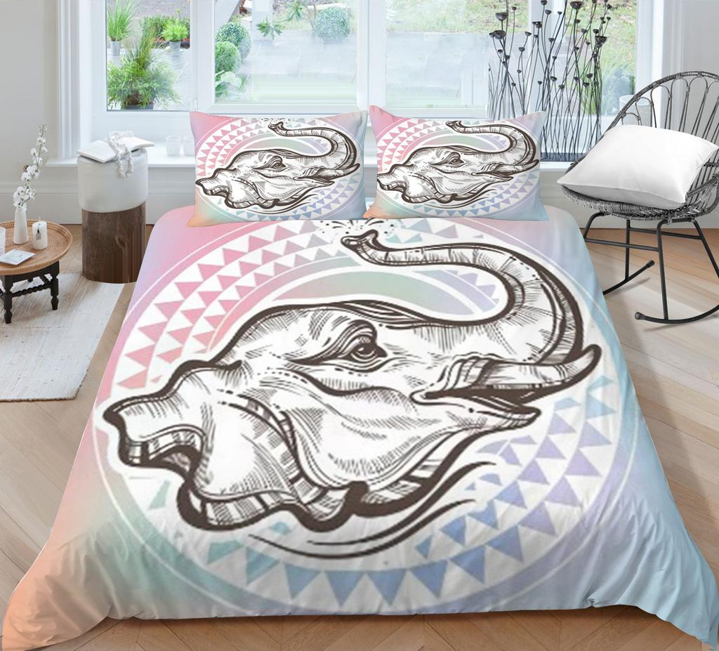 Bohemian Style Duvet Cover Set Boho Bedding Cover Pillowcase Boho Home Bed Clothes Man Quilt Cover King Size Bed Clothes