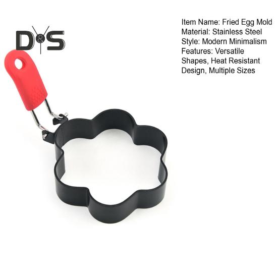 Stal nierdzewna w kształcie serca, forma do jajek, nieprzywierająca, kwiatowa gwiazda, naleśniki, omlet, foremki do smażenia jajek, gotowanie śniadaniowych kanapek, burgerów