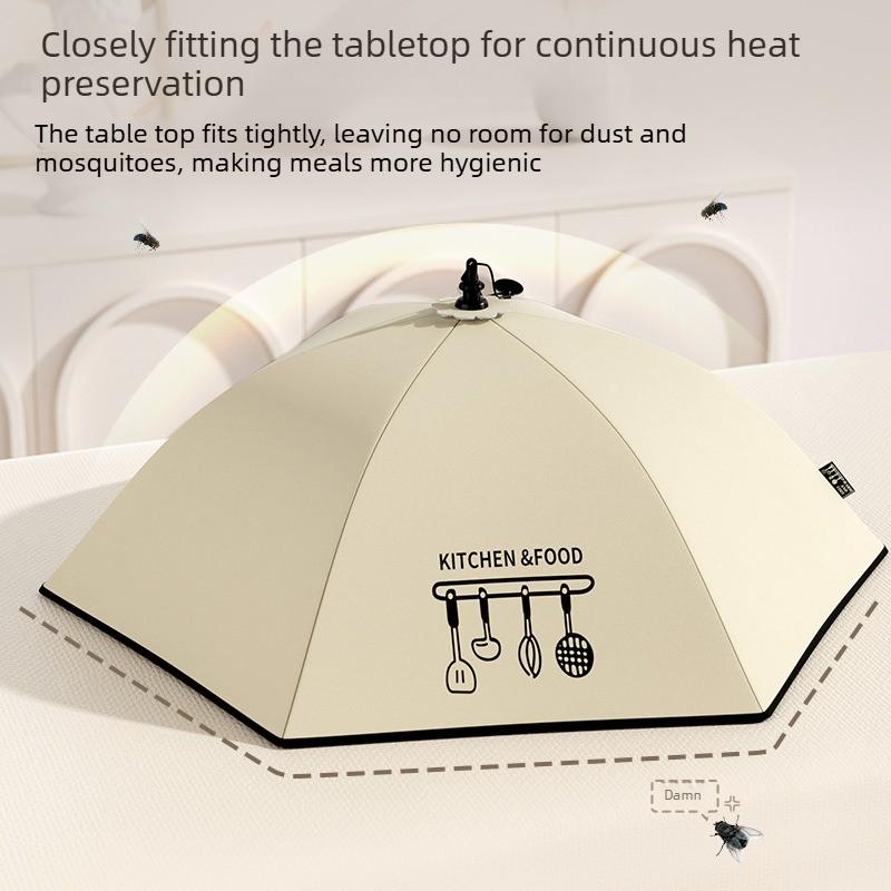 Faltbare staubdichte Lebensmittelabdeckung Neues Design Hält warm Tischabdeckung mit Saugnäpfen für die Heimküche