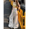 High-Waisted American Style Wide-Leg White Jeans: Summer 2026 Flattering Slimming Loose Straight Pants