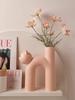 2025 Ceramic Flower Vase Cute Tubular Kawaii Cat Vase Room Home Desktop Decoration Art Ornament Gift Flowerpot Free Shipping