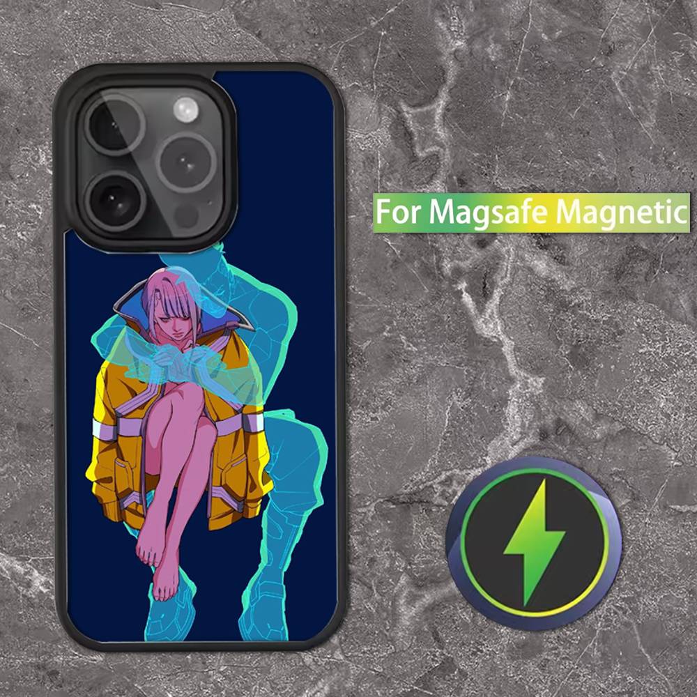 E-Edgerunners Cyberpunks Phone Case For iPhone 16,15,14,13,12,11,Pro,Max,Plus,Mini,SE Magsafe Magnetic Wireless Charging