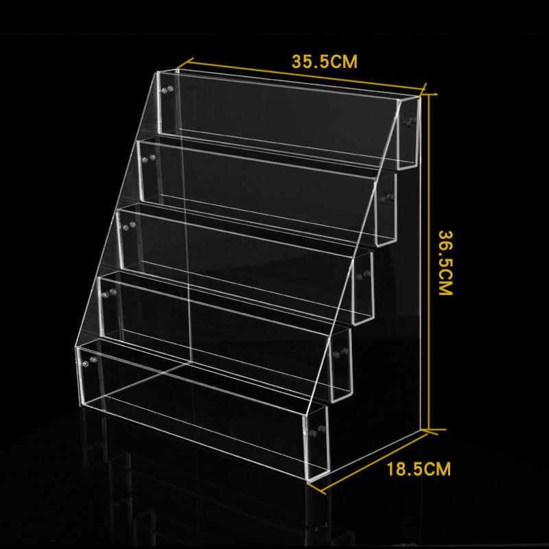 2-6 Tier Acrylic Book Display Stand Desk Bookshelf Newspaper Holder Magazine Rack Finishing Display Shelf Storage Rack Organizer