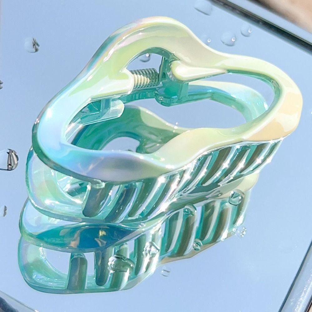 Illusory Color Cloud Shape Hair Claw Elegant Geometry Shark Clip Retro Gradient Hair Claw  Headwear